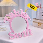 Personalized 3D Printed Mirror with Text Makeup Mirror Birthday Gift for Her