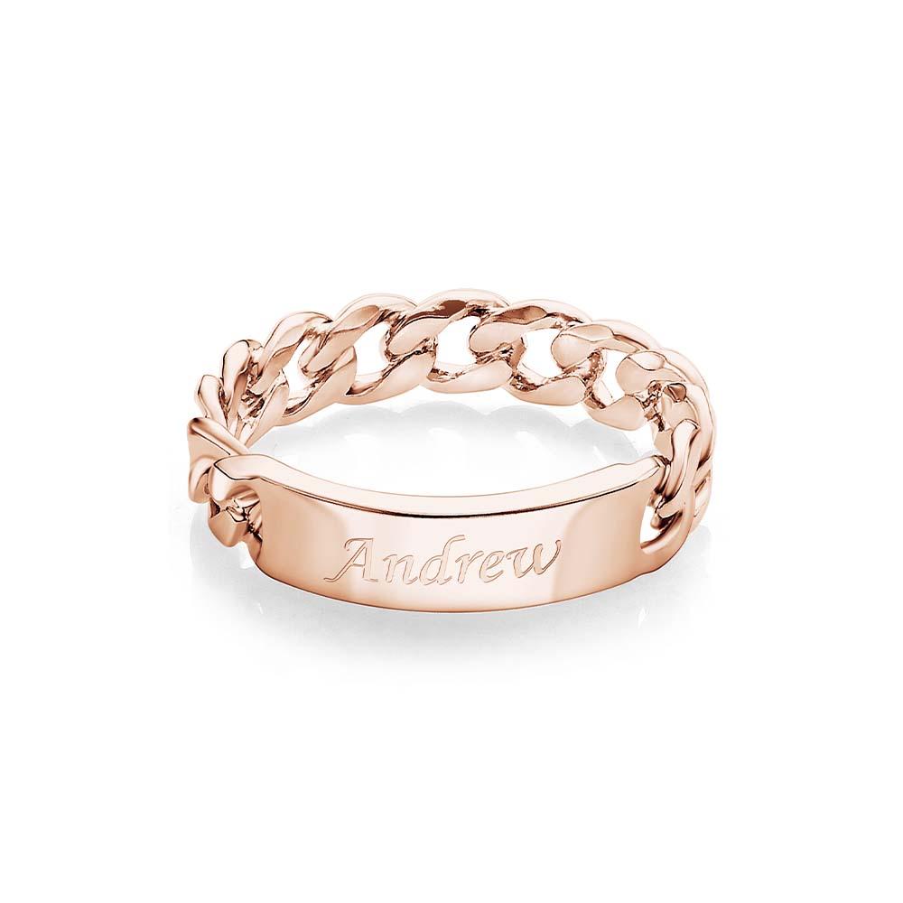 Men's Personalized Ring Custom Message Ring  the Best Gift for Lover