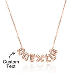 Personalized 3D Bubble Letters Name Necklace Fantastic Gift for All Your Loved Ones