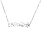 Personalized Multiple Birth Flower Necklace Family Floral Necklace Gift For Mom