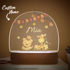 Custom Name Christmas Tree Personalized Santa Elk Night Light Bedroom Christmas Gift 3D Room Decor Night Light Desk Lamp Night Light Gift
