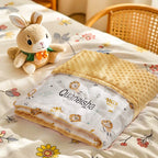 Personalized Baby Blanket Custom Baby Blanket with Embroidered Name Gift for Baby
